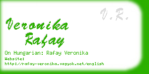 veronika rafay business card